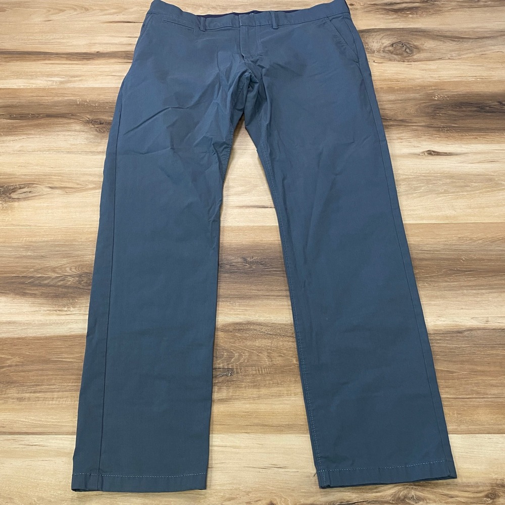 J.Crew Tech Pant 34x32 484 Slim Fit Chino Cotton Blend Gray-Blue AW005